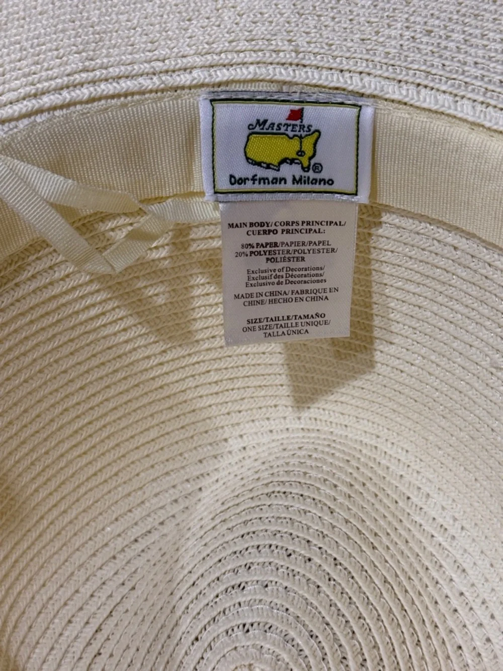 2026 Masters Tournament Women Dorfman Milano Straw Sun Hat!!🔥🔥🔥 - Picture 14 of 16